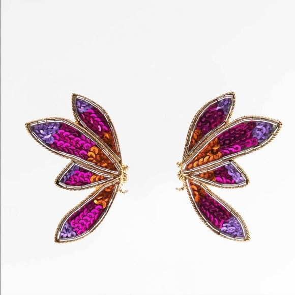 Zara Jewelry - ZARA Sequin Butterfly Earrings
